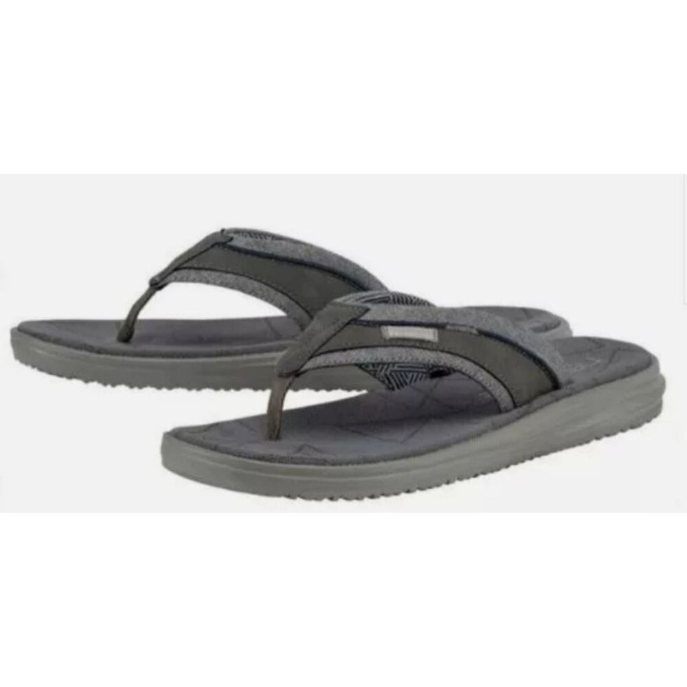 Hey Dude Sami Free Dark Grey Flip Flops Thong Sandals NEW Men 7 8 Womens 9 10